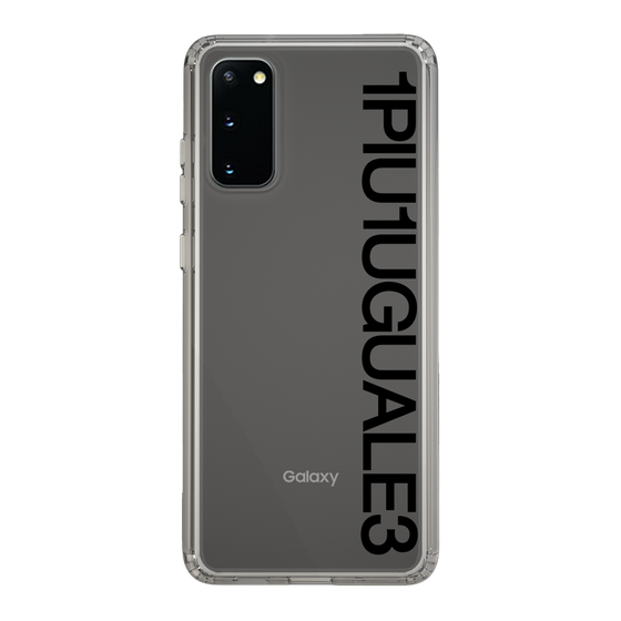 Slim Protection Case for Samsung Galaxy S20［ 1PIU1UGUALE3 - Logo - Black ］