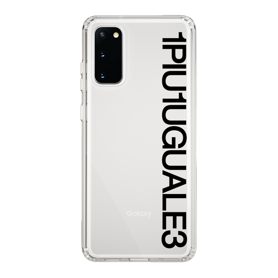 Slim Protection Case for Samsung Galaxy S20［ 1PIU1UGUALE3 - Logo - Black ］
