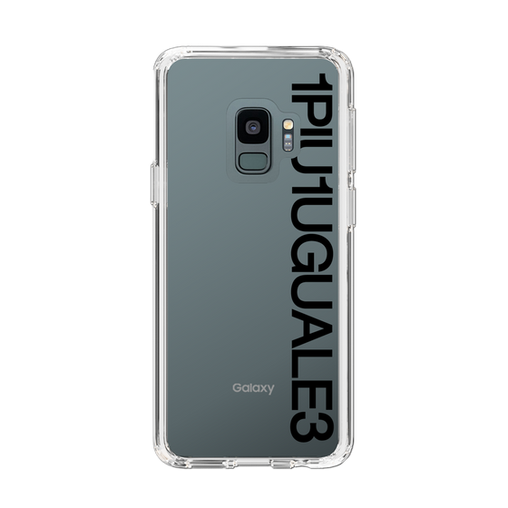 Slim Protection Case for Samsung Galaxy S9［ 1PIU1UGUALE3 - Logo - Black ］