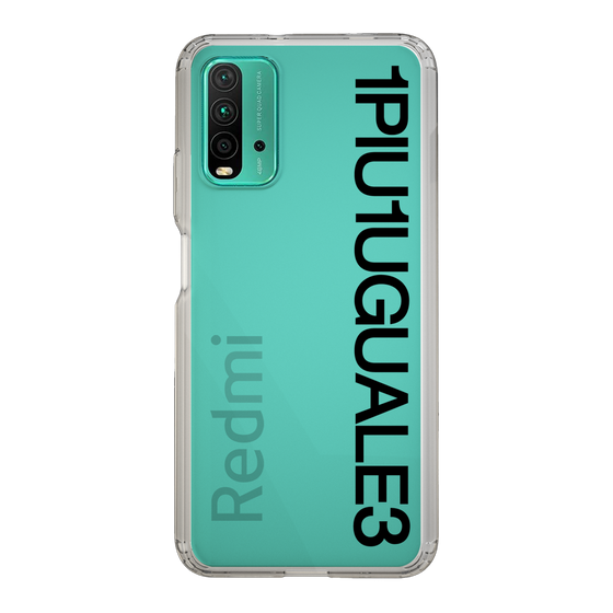 Slim Protection Case for Xiaomi Redmi 9T［ 1PIU1UGUALE3 - Logo - Black ］