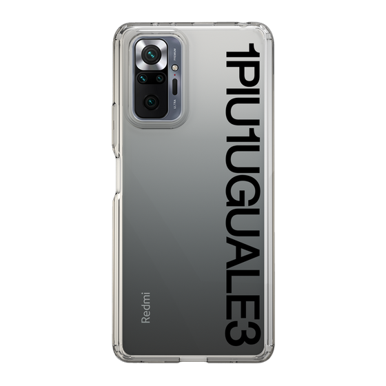 Slim Protection Case for Xiaomi Redmi Note 10 Pro［ 1PIU1UGUALE3 - Logo - Black ］