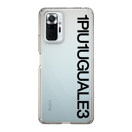 Slim Protection Case for Xiaomi Redmi Note 10 Pro［ 1PIU1UGUALE3 - Logo - Black ］