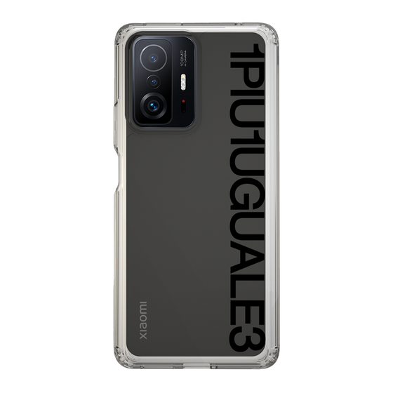 Slim Protection Case for Xiaomi 11T Pro［ 1PIU1UGUALE3 - Logo - Black ］