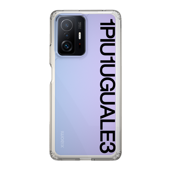 Slim Protection Case for Xiaomi 11T Pro［ 1PIU1UGUALE3 - Logo - Black ］
