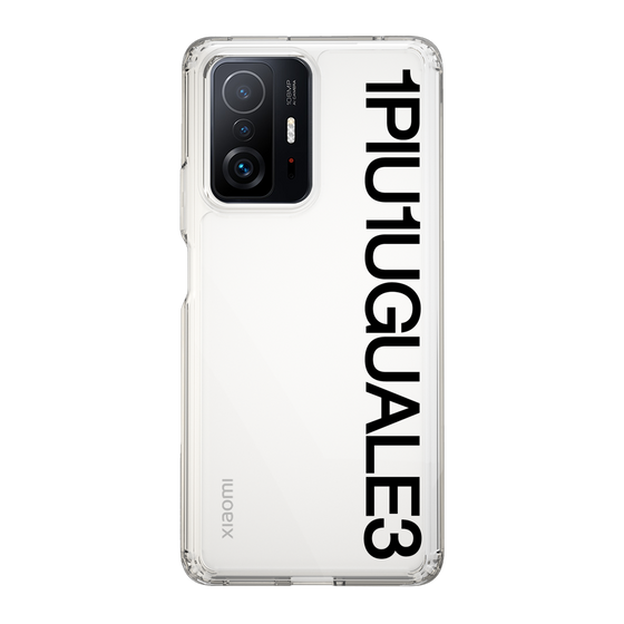 Slim Protection Case for Xiaomi 11T Pro［ 1PIU1UGUALE3 - Logo - Black ］