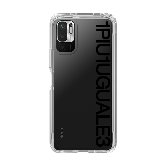 Slim Protection Case for Xiaomi Redmi Note10 JE［ 1PIU1UGUALE3 - Logo - Black ］