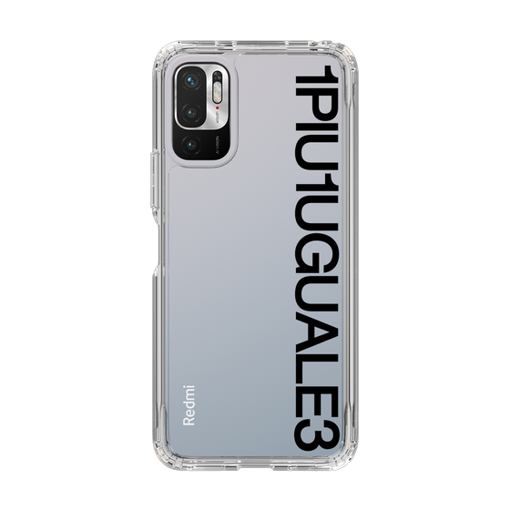 Slim Protection Case for Xiaomi Redmi Note10 JE［ 1PIU1UGUALE3 - Logo - Black ］