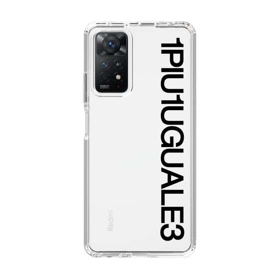 Slim Protection Case for Xiaomi Redmi Note 11 Pro［ 1PIU1UGUALE3 - Logo - Black ］