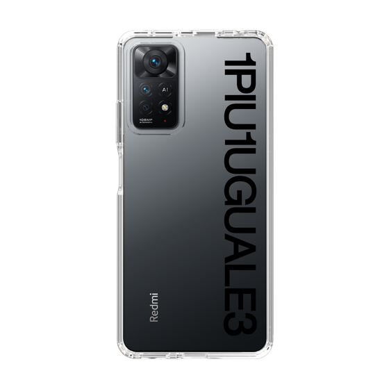 Slim Protection Case for Xiaomi Redmi Note 11 Pro［ 1PIU1UGUALE3 - Logo - Black ］