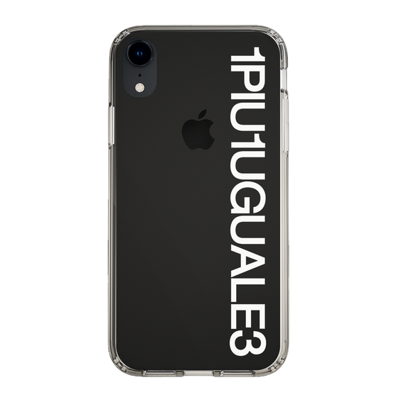 Slim Protection Case for Apple iPhone XR［ 1PIU1UGUALE3 - Logo - White ］