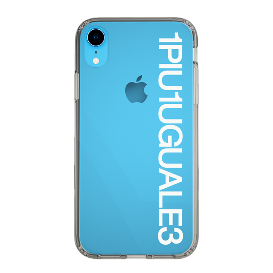 Slim Protection Case for Apple iPhone XR［ 1PIU1UGUALE3 - Logo - White ］