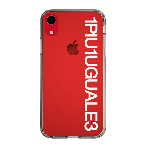 Slim Protection Case for Apple iPhone XR［ 1PIU1UGUALE3 - Logo - White ］