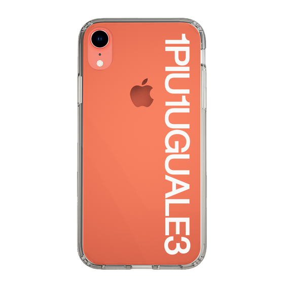 Slim Protection Case for Apple iPhone XR［ 1PIU1UGUALE3 - Logo - White ］