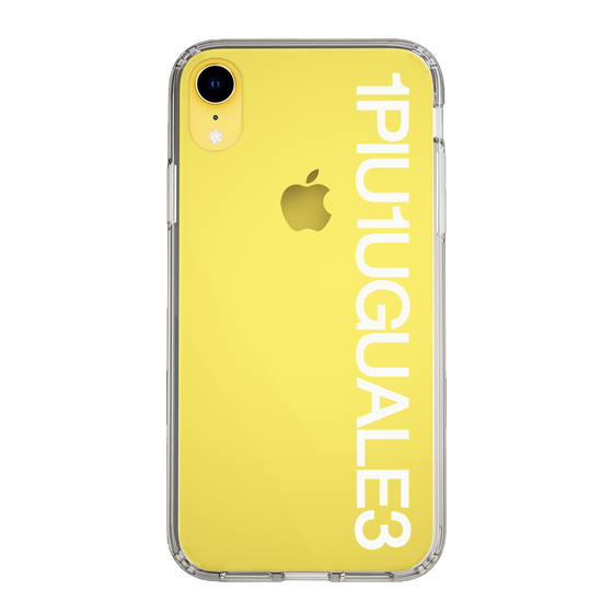 Slim Protection Case for Apple iPhone XR［ 1PIU1UGUALE3 - Logo - White ］