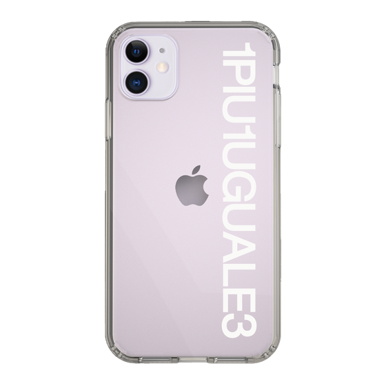 Slim Protection Case for Apple iPhone 11［ 1PIU1UGUALE3 - Logo - White ］