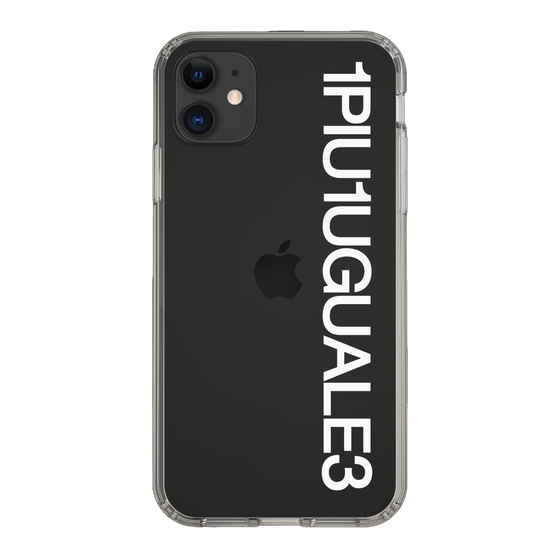 Slim Protection Case for Apple iPhone 11［ 1PIU1UGUALE3 - Logo - White ］
