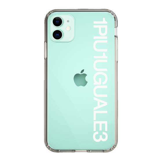 Slim Protection Case for Apple iPhone 11［ 1PIU1UGUALE3 - Logo - White ］