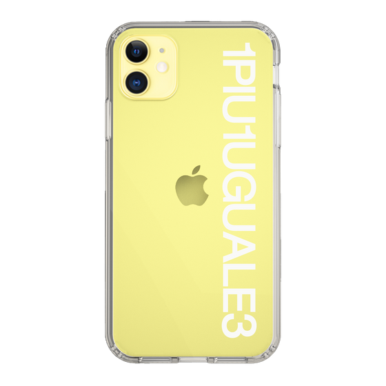 Slim Protection Case for Apple iPhone 11［ 1PIU1UGUALE3 - Logo - White ］
