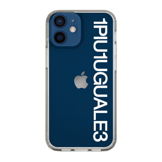 Slim Protection Case for Apple iPhone 12 mini［ 1PIU1UGUALE3 - Logo - White ］
