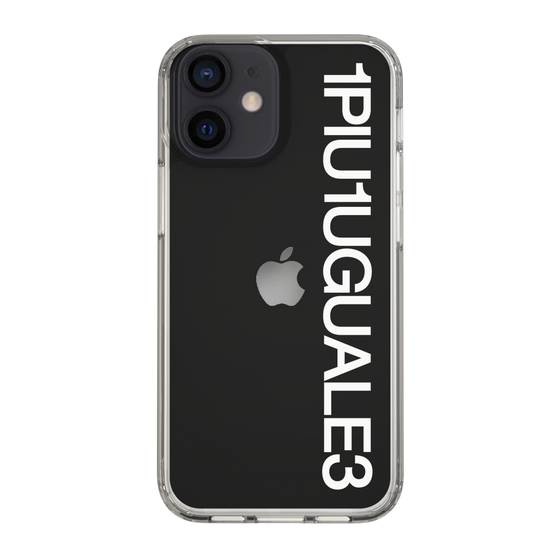 Slim Protection Case for Apple iPhone 12 mini［ 1PIU1UGUALE3 - Logo - White ］