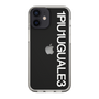 Slim Protection Case for Apple iPhone 12 mini［ 1PIU1UGUALE3 - Logo - White ］