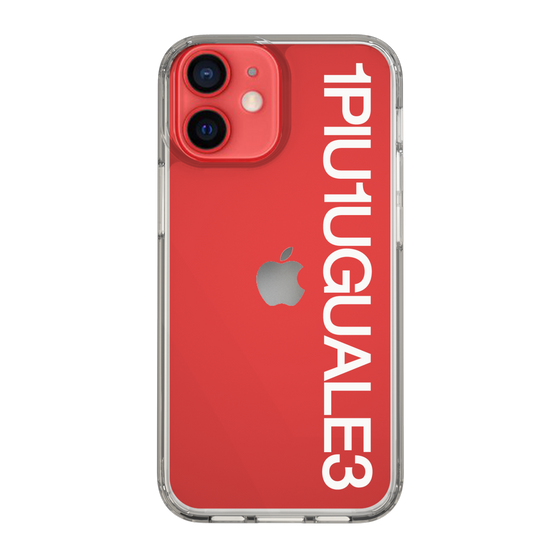 Slim Protection Case for Apple iPhone 12 mini［ 1PIU1UGUALE3 - Logo - White ］