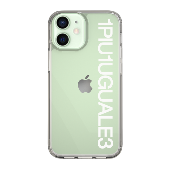 Slim Protection Case for Apple iPhone 12 mini［ 1PIU1UGUALE3 - Logo - White ］