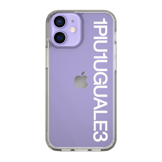 Slim Protection Case for Apple iPhone 12 mini［ 1PIU1UGUALE3 - Logo - White ］