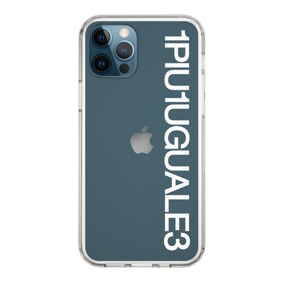 Slim Protection Case for Apple iPhone 12 Pro［ 1PIU1UGUALE3 - Logo - White ］