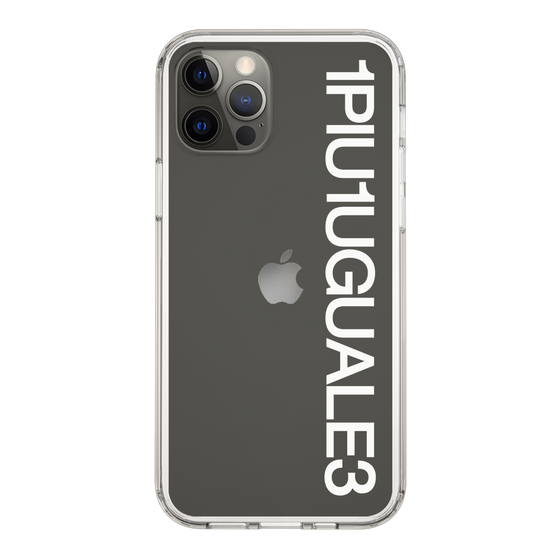 Slim Protection Case for Apple iPhone 12 Pro［ 1PIU1UGUALE3 - Logo - White ］