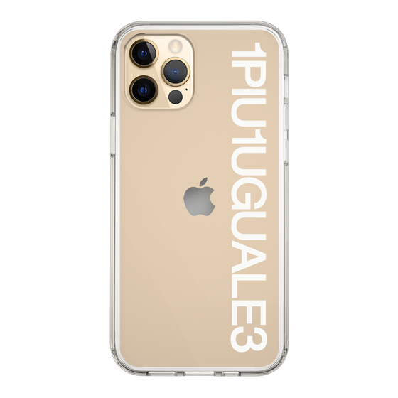 Slim Protection Case for Apple iPhone 12 Pro［ 1PIU1UGUALE3 - Logo - White ］