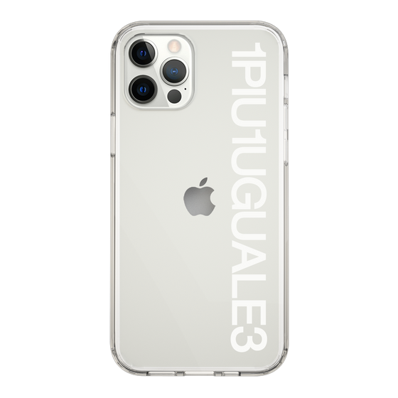Slim Protection Case for Apple iPhone 12 Pro［ 1PIU1UGUALE3 - Logo - White ］