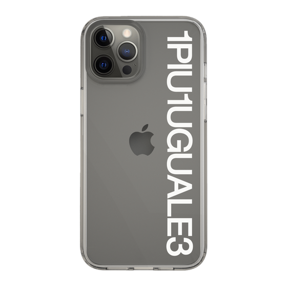Slim Protection Case for Apple iPhone 12 Pro Max［ 1PIU1UGUALE3 - Logo - White ］
