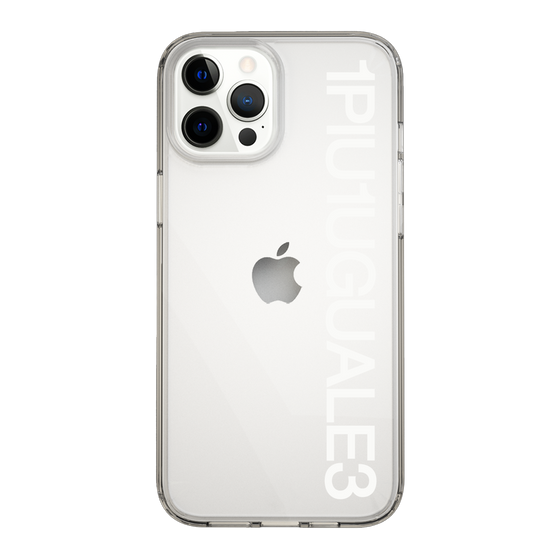 Slim Protection Case for Apple iPhone 12 Pro Max［ 1PIU1UGUALE3 - Logo - White ］