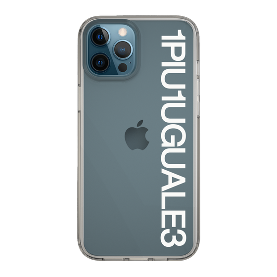 Slim Protection Case for Apple iPhone 12 Pro Max［ 1PIU1UGUALE3 - Logo - White ］