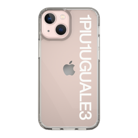 Slim Protection Case for Apple iPhone 13 mini［ 1PIU1UGUALE3 - Logo - White ］