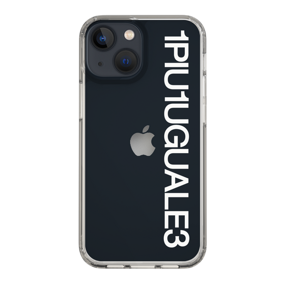 Slim Protection Case for Apple iPhone 13 mini［ 1PIU1UGUALE3 - Logo - White ］