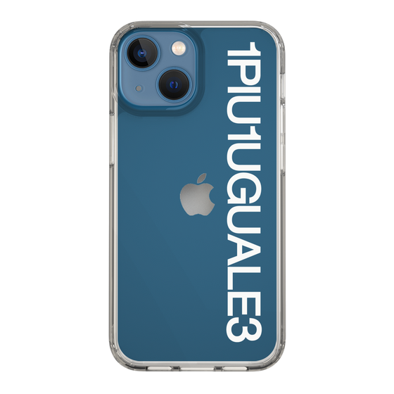 Slim Protection Case for Apple iPhone 13 mini［ 1PIU1UGUALE3 - Logo - White ］