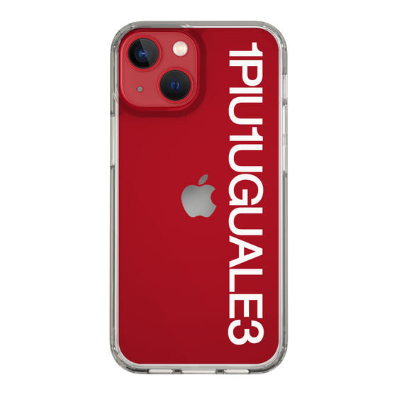 Slim Protection Case for Apple iPhone 13 mini［ 1PIU1UGUALE3 - Logo - White ］