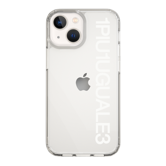 Slim Protection Case for Apple iPhone 13 mini［ 1PIU1UGUALE3 - Logo - White ］