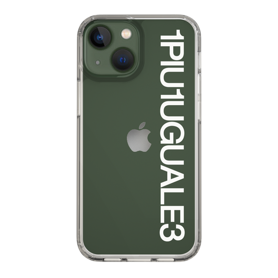 Slim Protection Case for Apple iPhone 13 mini［ 1PIU1UGUALE3 - Logo - White ］
