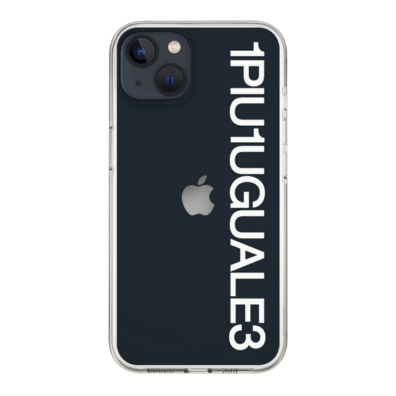 Slim Protection Case for Apple iPhone 13［ 1PIU1UGUALE3 - Logo - White ］