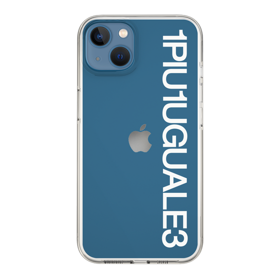 Slim Protection Case for Apple iPhone 13［ 1PIU1UGUALE3 - Logo - White ］