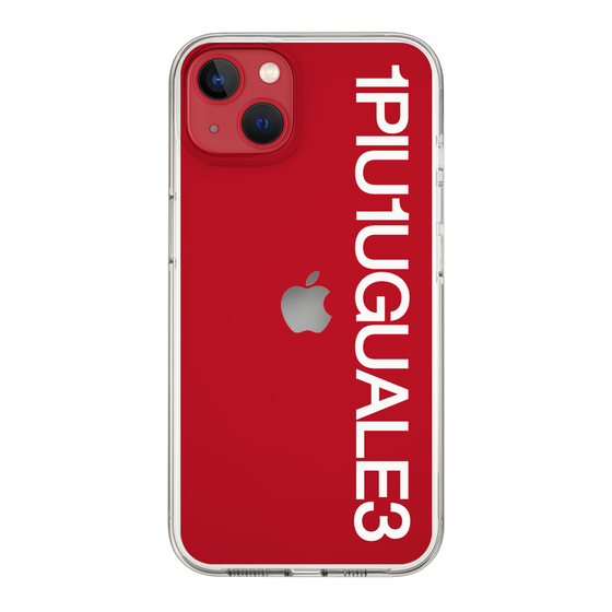 Slim Protection Case for Apple iPhone 13［ 1PIU1UGUALE3 - Logo - White ］