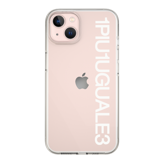 Slim Protection Case for Apple iPhone 13［ 1PIU1UGUALE3 - Logo - White ］
