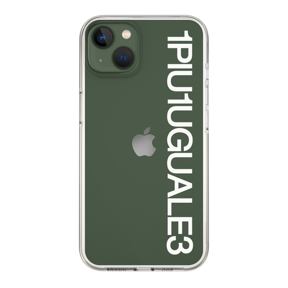 Slim Protection Case for Apple iPhone 13［ 1PIU1UGUALE3 - Logo - White ］