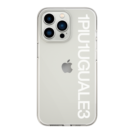 Slim Protection Case for Apple iPhone 13 Pro［ 1PIU1UGUALE3 - Logo - White ］