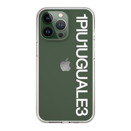 Slim Protection Case for Apple iPhone 13 Pro［ 1PIU1UGUALE3 - Logo - White ］