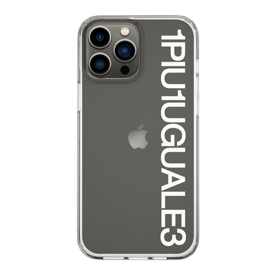 Slim Protection Case for Apple iPhone 13 Pro Max［ 1PIU1UGUALE3 - Logo - White ］