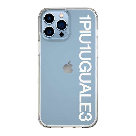 Slim Protection Case for Apple iPhone 13 Pro Max［ 1PIU1UGUALE3 - Logo - White ］